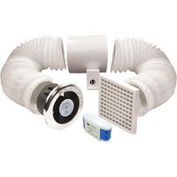 Vent-Axia Lo-Carbon Vent-A-Light Bathroom Extractor Fan & LED Light Kit - Timer 441424A