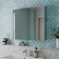 Vale Designs Ferro Double Door Stainless Steel Mirror Cabinet 800 x 700mm