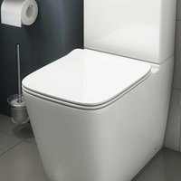 Affine Provence Slim Soft Close Square Toilet Seat - Top Fix White