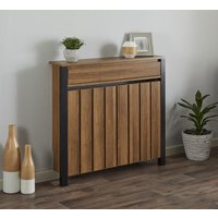 Vale Designs Wood and Black Radiator Cover - Small with Drawer 885mm