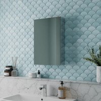 Vale Designs Ocel Single Door Stainless Steel Mirror Cabinet 400 x 600mm