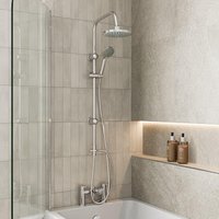 Architeckt Edsberg Bath Shower Mixer Tap with Dual Outlet Shower Heads