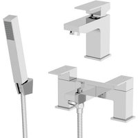 Architeckt Ibbardo Basin Mixer Tap and Bath Shower Mixer Tap Set