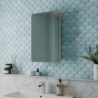 Vale Designs Teras Sliding Door Stainless Steel Mirror Cabinet 460 x 660mm