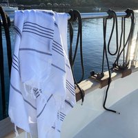 St Ives Peshtemal Towel Navy Blue, Blue