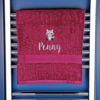 Children's Personalised Raccoon Bath Towel, Multiple Choices Available