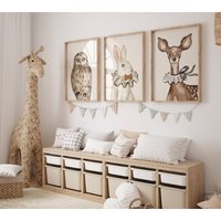 Woodland Animal Nursery Décor Set Of Three