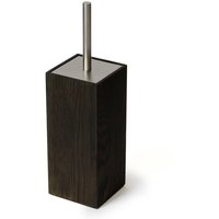Solid Dark Oak Contemporary Toilet Brush, Brown