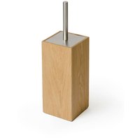 Solid Natural Oak Contemporary Toilet Brush, Brown