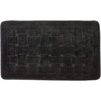 Orkney Black Crosshatch Bath Mat