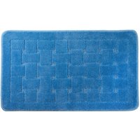 Orkney Blue Crosshatch Bath Mat