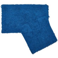 Tumble Twist Cobalt Blue Pure Cotton 2 Piece Bath Mat Set