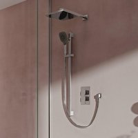 Aqualisa Dream Thermostatic Mixer Shower - Concealed with Adjustable & Wall Fixed Head - Square