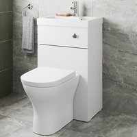 Artis 2 in 1 Back to Wall Toilet with Sink on Top White Gloss Unit - 500mm Width