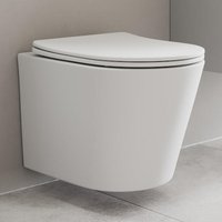 Affine Slim Soft Close D-Shape Toilet Seat - Top Fix White