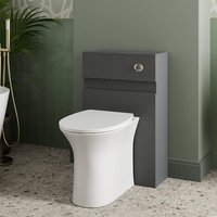 Artis Fluted Grey Back to Wall Unit & Affine Rennes Rimless Toilet