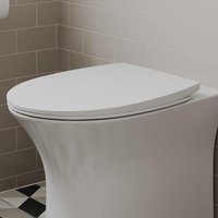 Affine Soft Close Round Toilet Seat - Top Fix White