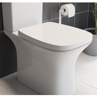 Affine Bayeux Soft Close Square Toilet Seat - Top Fix White