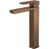 Aquari Quadro Brushed Bronze High Rise Basin Mixer Tap