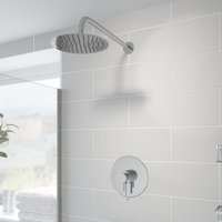 Architeckt Round Thermostatic Mixer Shower - Concealed with Wall Fixed Head