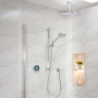 Aqualisa Optic Q Smart Shower - Concealed with Adjustable & Ceiling Fixed Head (Gravity Pumped)