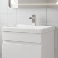 Affine Square Edge White Gloss Recessed Basin - 510mm