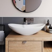 Affine Countertop Basin Gloss White - 620 x 360mm