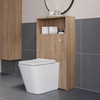 Vitusso Garda Wood Back to Wall Unit & Affine Toilet - 600mm