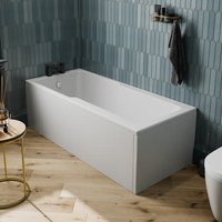Affine Single Ended Straight Shower Bath 1700x750mm