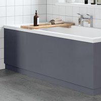 Artis Grey Gloss MDF Bath Side Panel 1800mm