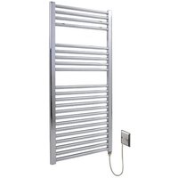 AKW Low Surface Temperature Flat Electric Heated Towel Radiator Chrome - 800 x 300mm