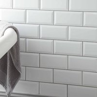 Amiata Metro White Ceramic Wall Tiles 100 x 200mm