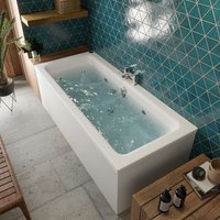 Vitura Square Whirlpool Bath with 14 Jets - Double Ended 1800 x 800mm
