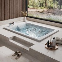 Vitura Deep Whirlpool Bath with 14 Jets & 12 Airspa Jets - 1800 x 1200mm