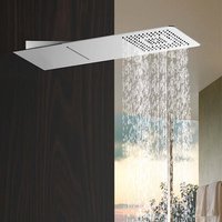 Aquari Rectangular Waterfall Wall Shower Head Chrome