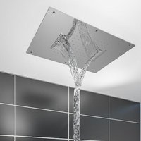 Aquari Double Waterfall Ceiling Shower Head Chrome