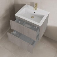 Affine Recessed Stone Resin Bathroom Basin 800mm – Matt White