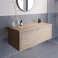 Vitusso Garda Wood Wall Hung Countertop Vanity Unit without Basin - 1100mm