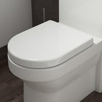 Affine Tivoli Soft Close D-Shape Toilet Seat - Top Fix White