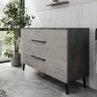 Vitusso Idro Grey Freestanding Countertop Vanity Unit without Basin - 1200mm