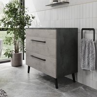 Vitusso Idro Grey Freestanding Countertop Vanity Unit without Basin - 800mm