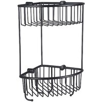 Architeckt Baskets Double Corner Shower Caddy - Matt Black
