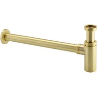 Architeckt Round Bottle Trap Brushed Brass 1 1/4" with 330mm Extension