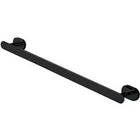 Architeckt Salerno Single Matt Black Towel Rail - 450mm