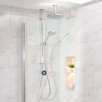 Aqualisa Optic Q Smart Shower - Exposed with Adjustable & Ceiling Fixed Head (Gravity Pumped)