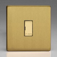 Varilight 13A Unswitched Fused Spur - Brushed Brass