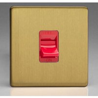 Varilight 45A Cooker Switch - Red Brushed Brass