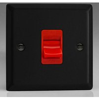 Varilight 45A Cooker Switch - Red Matt Black