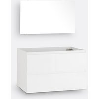L80cm Wall-Mounted Sink Unit & Mirror