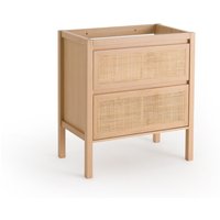 Lumpa L80cm Oak & Cane 2-Drawer Vanity Unit